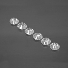 Gemme di Zircone Bianco naturale da  ct, Taglio rotondo, VVS-VS