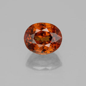 Zircone Arancione naturale da 2.77 ct, Ovale, VS