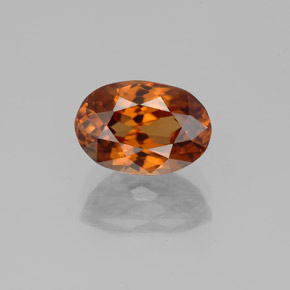 Zircone naturale arancione da 2,45 ct, taglio ovale, VVS