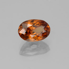 Zircone naturale arancione da 2,45 ct, taglio ovale, VVS