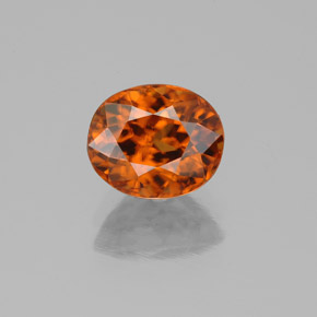 Zircone naturale arancione da 2,48 ct, taglio ovale, VVS