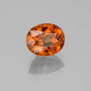 Zircone naturale arancione da 2,48 ct, taglio ovale, VVS