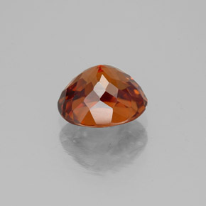 Zircone naturale arancione da 2,48 ct, taglio ovale, VVS