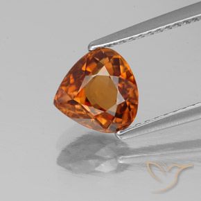 2.05ct Naturale Arancione rossastra Zircone, Forma a pera, VVS