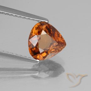 Zircone Arancione rossastra naturale da 2.05 ct, Forma a pera, VVS