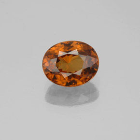 Zircone naturale arancione da 2,20 ct, taglio ovale, VVS-VS
