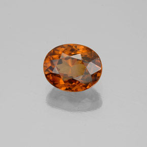 Zircone naturale arancione da 2,20 ct, taglio ovale, VVS-VS