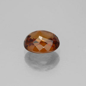 Zircone naturale arancione da 2,20 ct, taglio ovale, VVS-VS