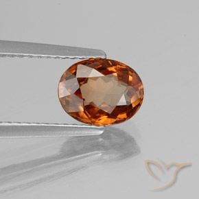 Zircone Arancio medio-scuro naturale da 1.87 ct, Ovale, VVS