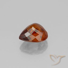 Zircone Arancione scuro naturale da 2.04 ct, Forma a pera, VVS-VS