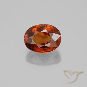 Zircone Rosso brillante naturale da 2.43 ct, Taglio ovale, VVS-VS