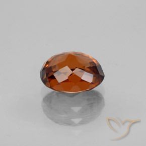 Zircone naturale arancione da 2,38 ct, taglio ovale, VVS-VS