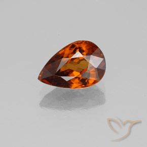 1.96ct Naturale Arancione scuro Zircone, Forma a pera, VS