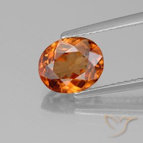 Zircone Arancia Fuoco naturale da 2.71 ct, Taglio ovale, VS