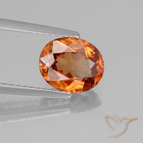Zircone Arancia Fuoco naturale da 2.71 ct, Taglio ovale, VS