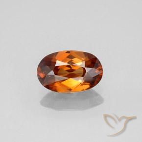 1.72ct Naturale Arancione scuro Zircone, Ovale, VVS