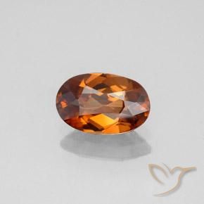 Zircone Arancione scuro naturale da 1.72 ct, Ovale, VVS