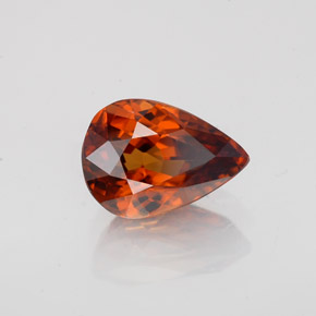 Zircone Arancio Medio naturale da 2.08 ct, Forma a pera, VVS