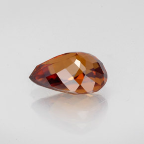 Zircone Arancio Medio naturale da 2.08 ct, Forma a pera, VVS