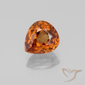 2.08ct Naturale Arancio medio-scuro Zircone, Forma a pera, VS