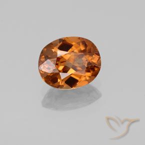 Zircone naturale arancione da 1,85 ct, taglio ovale, VVS-VS