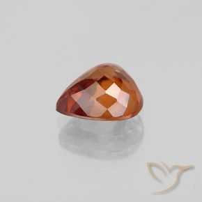 Zircone Arancione rossastra naturale da 1.83 ct, Forma a pera, VVS