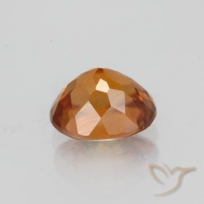 Zircone naturale arancione da 1,78 ct, taglio ovale, VVS-VS