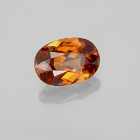 Zircone naturale arancione da 1,98 ct, taglio ovale, VVS