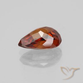 Zircone Arancione scuro naturale da 2.17 ct, Forma a pera, VVS