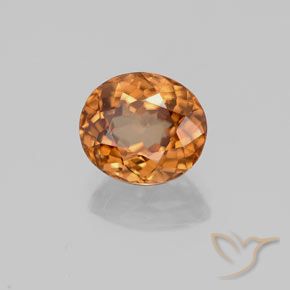 Zircone Arancio Medio naturale da 2.34 ct, Ovale, VVS-VS