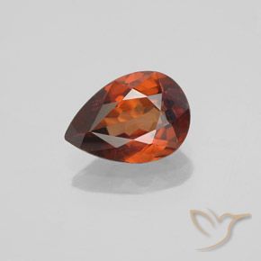 1.87ct Naturale Arancione scuro Zircone, Forma a pera, VVS-VS