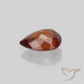 Zircone Arancione scuro naturale da 1.87 ct, Forma a pera, VVS-VS