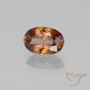 Zircone Arancione scuro naturale da 1.86 ct, Ovale, VVS