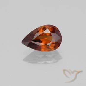 1.69ct Naturale Arancione scuro Zircone, Forma a pera, VS