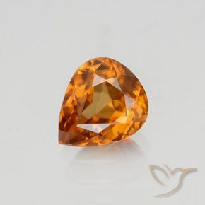 1.36ct Naturale Marrone arancio Zircone, Forma a pera, VVS