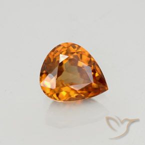 Zircone Marrone arancio naturale da 1.36 ct, Forma a pera, VVS