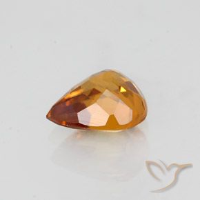 Zircone Marrone arancio naturale da 1.36 ct, Forma a pera, VVS
