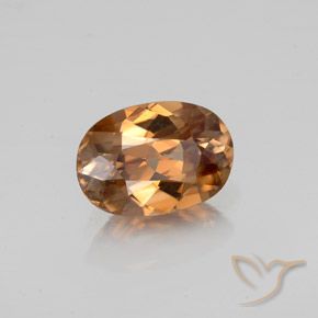 Zircone Arancio Medio naturale da 1.83 ct, Ovale, VVS
