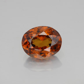 Zircone naturale arancione da 1,99 ct, taglio ovale, VS