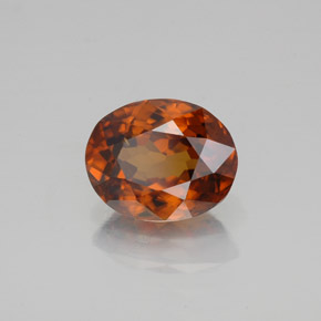 Zircone naturale arancione da 1,99 ct, taglio ovale, VS
