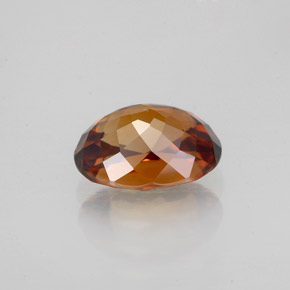 Zircone Arancio medio-scuro naturale da 2.12 ct, Taglio ovale, VVS