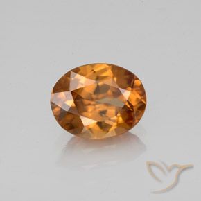 Zircone Marrone arancio naturale da 1.75 ct, Ovale, VVS