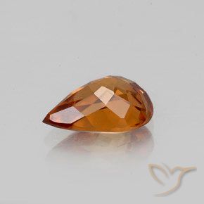 Zircone Arancio medio-scuro naturale da 1.71 ct, Forma a pera, VVS
