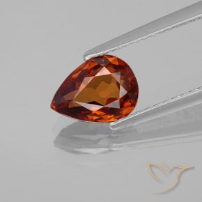1.87ct Naturale Arancione rossastra Zircone, Forma a pera, VVS