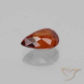Zircone Arancione rossastra naturale da 1.87 ct, Forma a pera, VVS