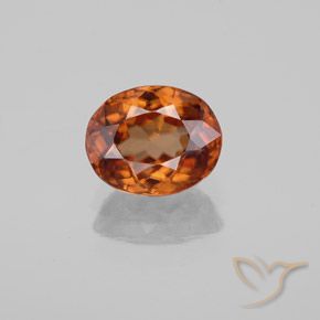 2.22ct Naturale Arancio medio-scuro Zircone, Ovale, VVS