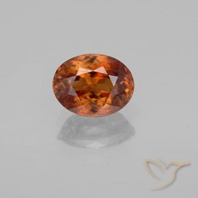 1.85ct Naturale Arancione scuro Zircone, Ovale, VVS