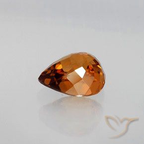 Zircone Arancio Medio naturale da 1.90 ct, Forma a pera, VS