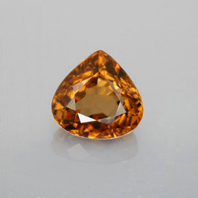 Zircone naturale arancione da 1,80 ct, taglio a pera, VVS-VS