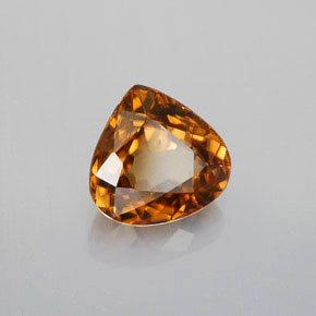 Zircone naturale arancione da 1,80 ct, taglio a pera, VVS-VS